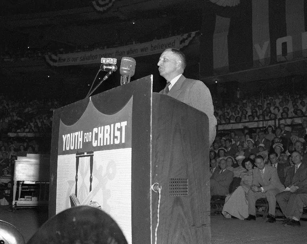 Archival photo from the Youth For Christ movement